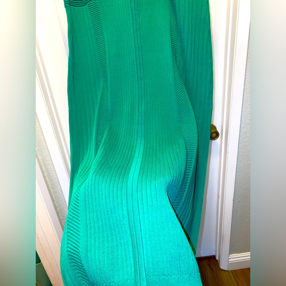 NEW YORK & COMPANY WITH GABRIELLE UNION GREEN KNIT BODYCON MIDI DRESS - SIZE XL - Picture 11 of 15